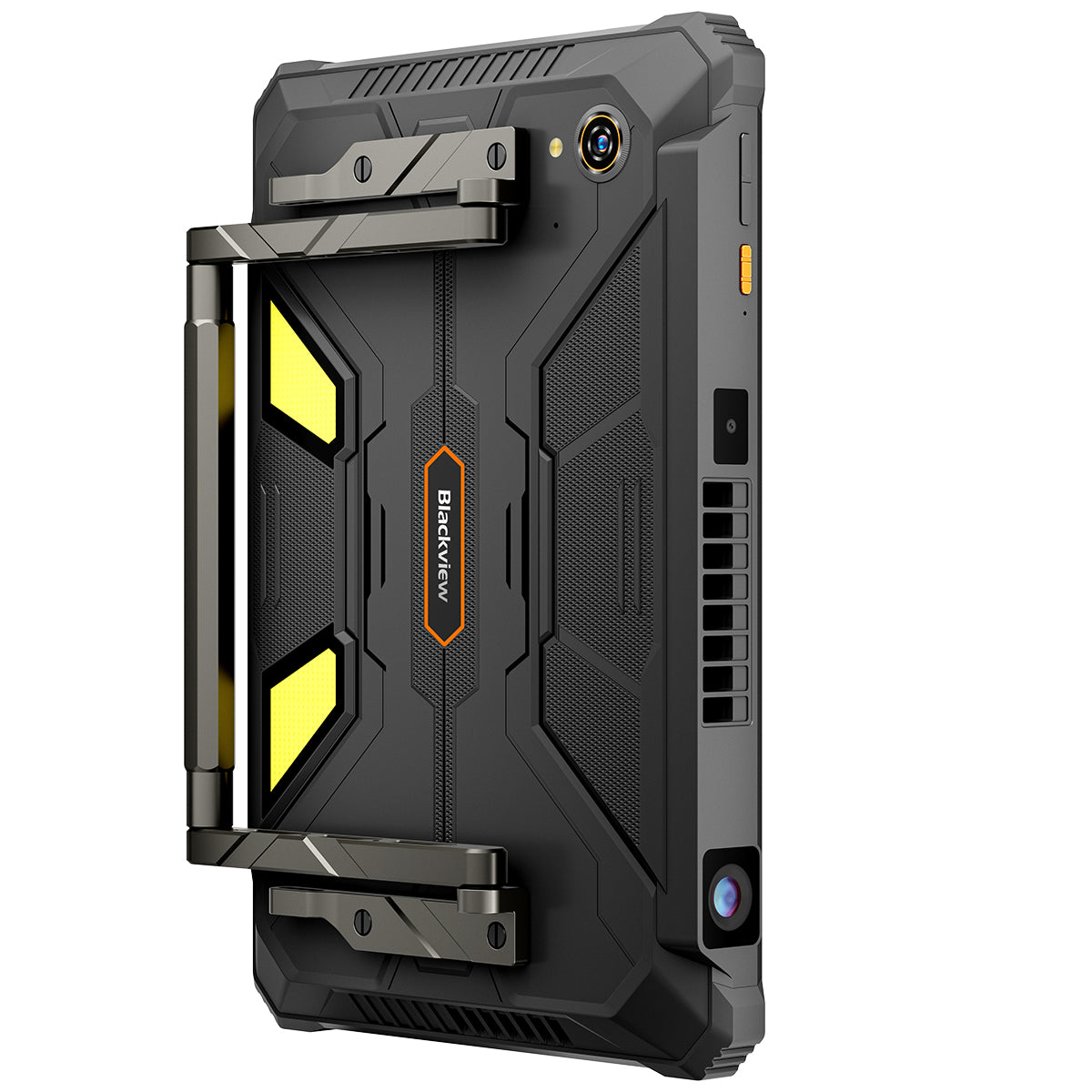 Blackview Active 12 Pro - Tablette robuste avec projecteur 5G et écran 11" FHD+, appareil photo MediaTek Dimensity 7300 108 MP et lampe de camping intégrée.
