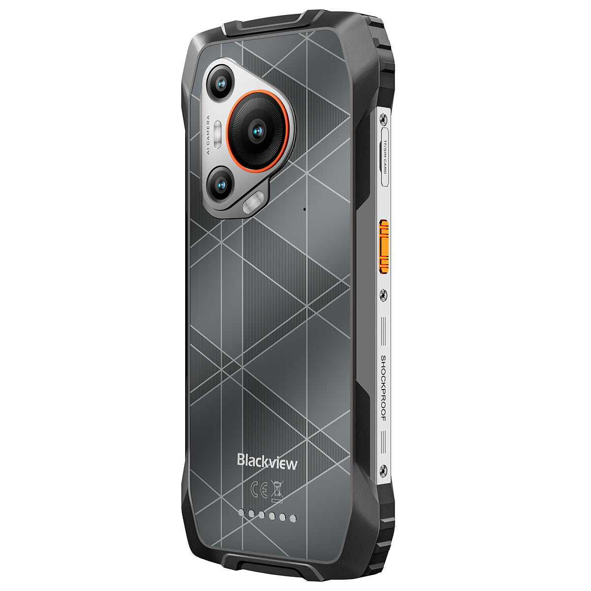 Blackview BL7000 - Smartphone robuste MediaTek Dimensity 6300 de 6,78 pouces, 8 Go + 256 Go, caméra à vision nocturne 50 Mpx + 20 Mpx, batterie 7 500 mAh, 5G, IA