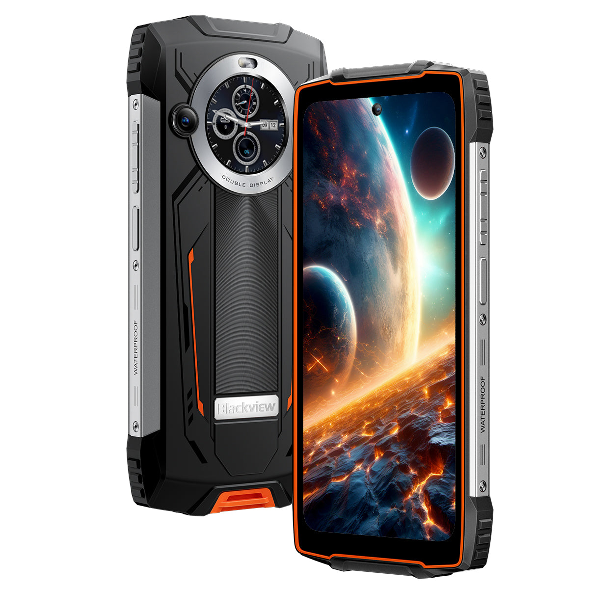 Blackview BV8200 - Écran principal 6,5" 120 Hz et écran secondaire 1,3" 12+256 Go Lampe de poche 170LM intégrée Téléphone portable robuste 8800 mAh 4G