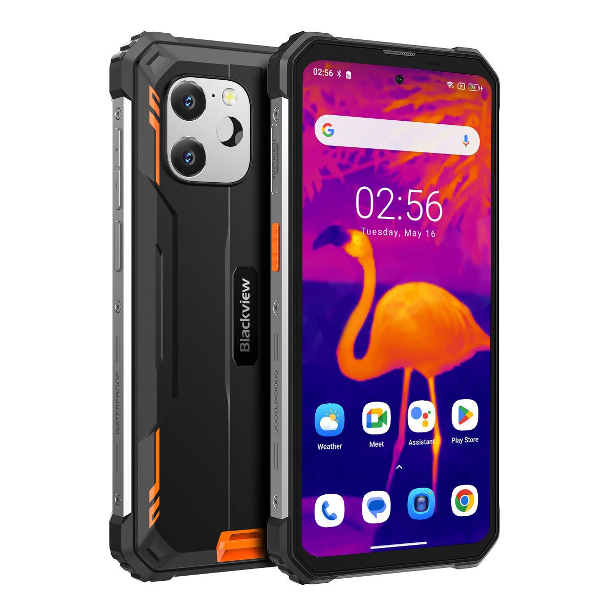 Blackview BV8900 - Cámara térmica para smartphone FLIR a prueba de golpes - Nuevo para 2023 - Pantalla de 6,5'', 256 GB de memoria, 8 GB de RAM, Mediatek Helio P90, octa-core, enorme batería de 10000 mAh, foto de 50 Mpx, Android 13