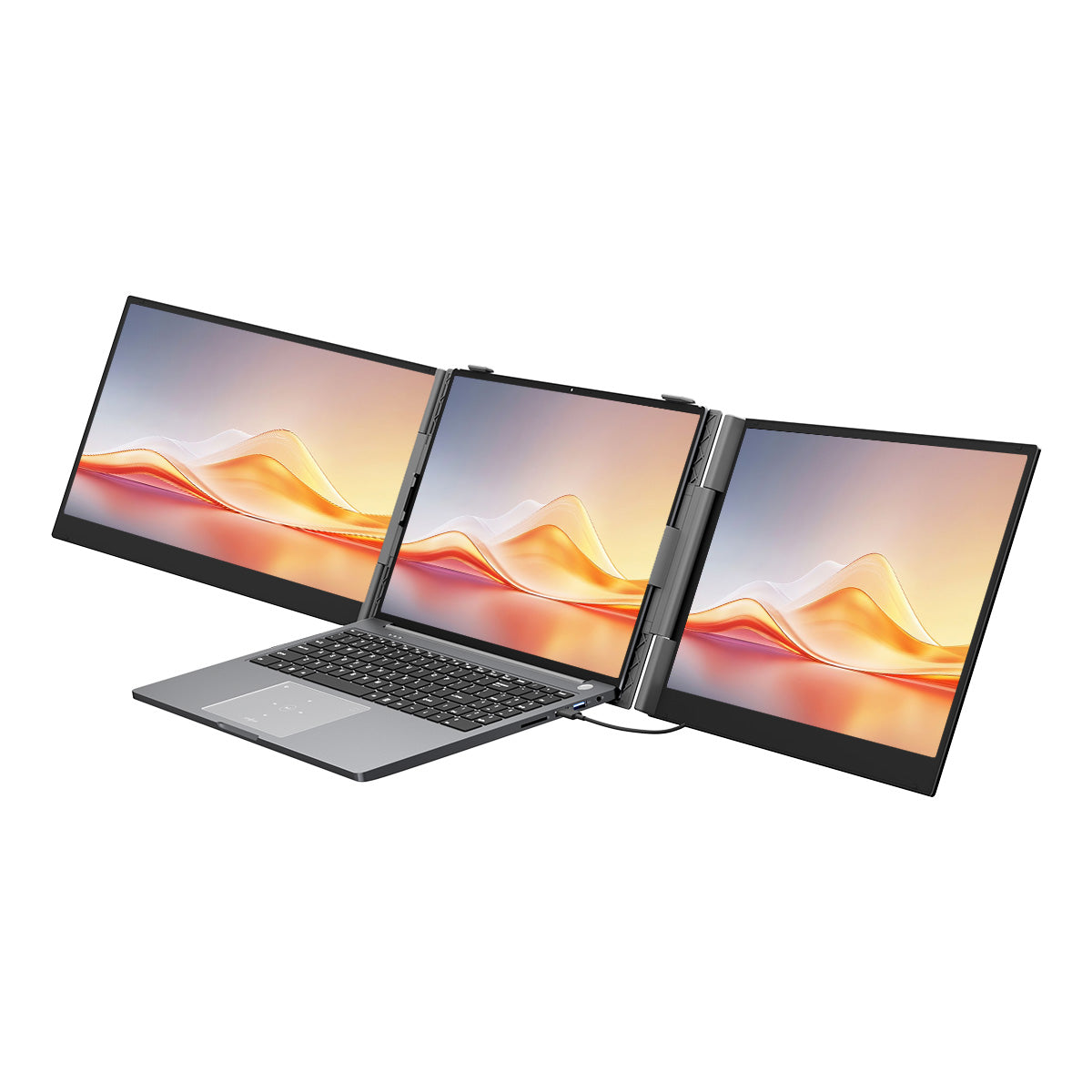 Blackview DCM6 Pro - Extension d'Écran Portable 14" Double Écran – 2 Ports USB-C, Pour Ordinateur Portable, Station de Travail Mobile