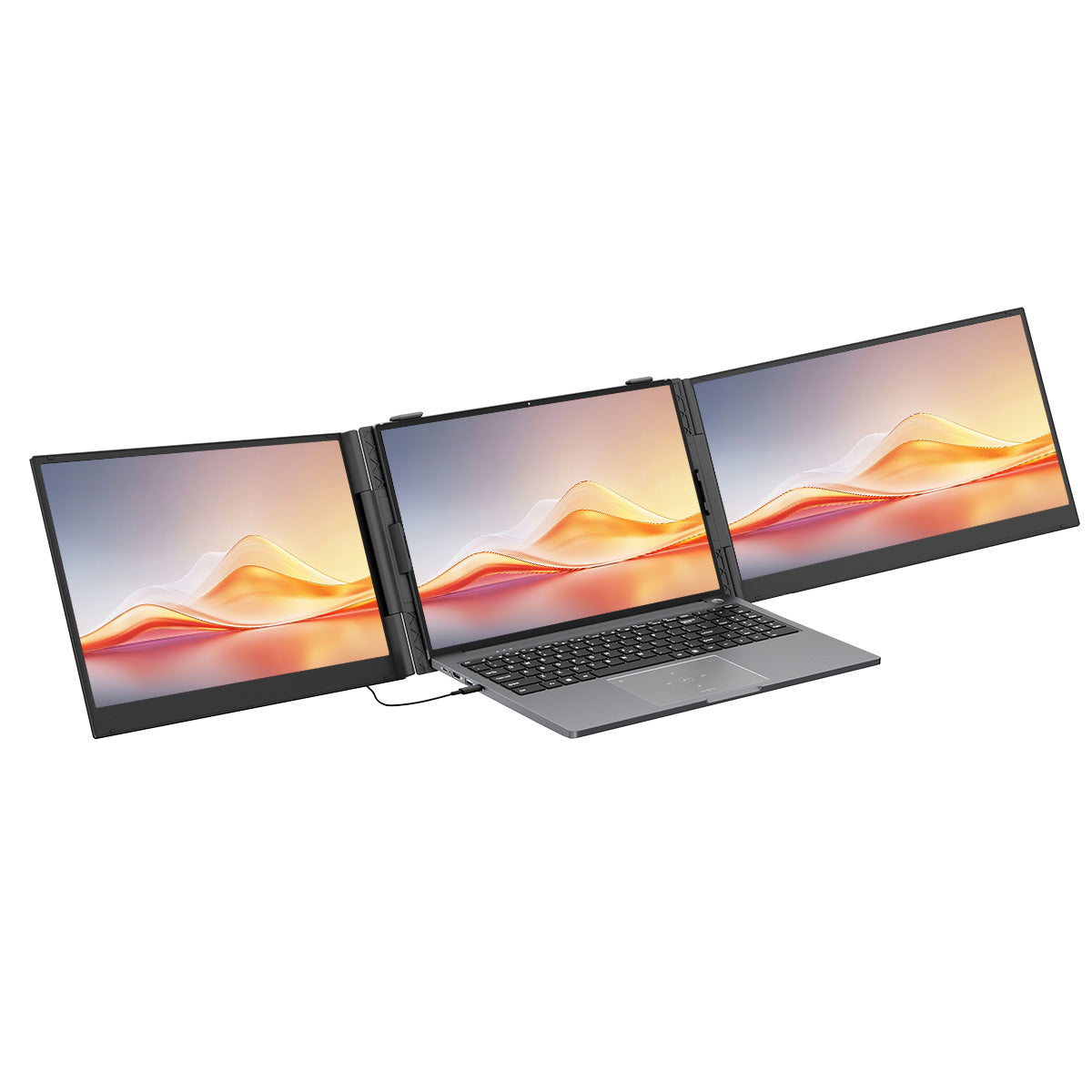 Blackview DCM6 Pro - Extension d'Écran Portable 14" Double Écran – 2 Ports USB-C, Pour Ordinateur Portable, Station de Travail Mobile