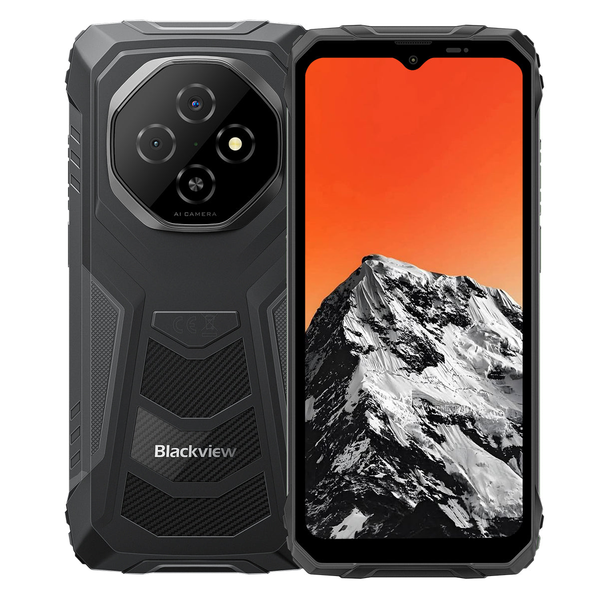 Blackview FORT 1 - Téléphone portable robuste avec écran intelligent IA de 6,56 pouces, 90 Hz et batterie de 10 000 mAh, processeur octocœur Unisoc Tiger T615 et 4G