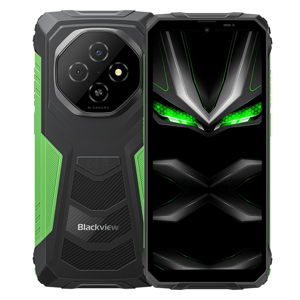 Blackview FORT 1 - Téléphone portable robuste avec écran intelligent IA de 6,56 pouces, 90 Hz et batterie de 10 000 mAh, processeur octocœur Unisoc Tiger T615 et 4G
