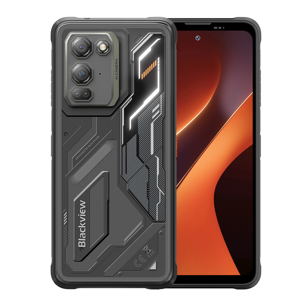 Blackview FORT 200 - Smartphone 4G Robuste avec Charge Sans Fil - Écran 6,78" Helio G100 - Batterie 5000mAh - Double Caméra Nocturne 108MP