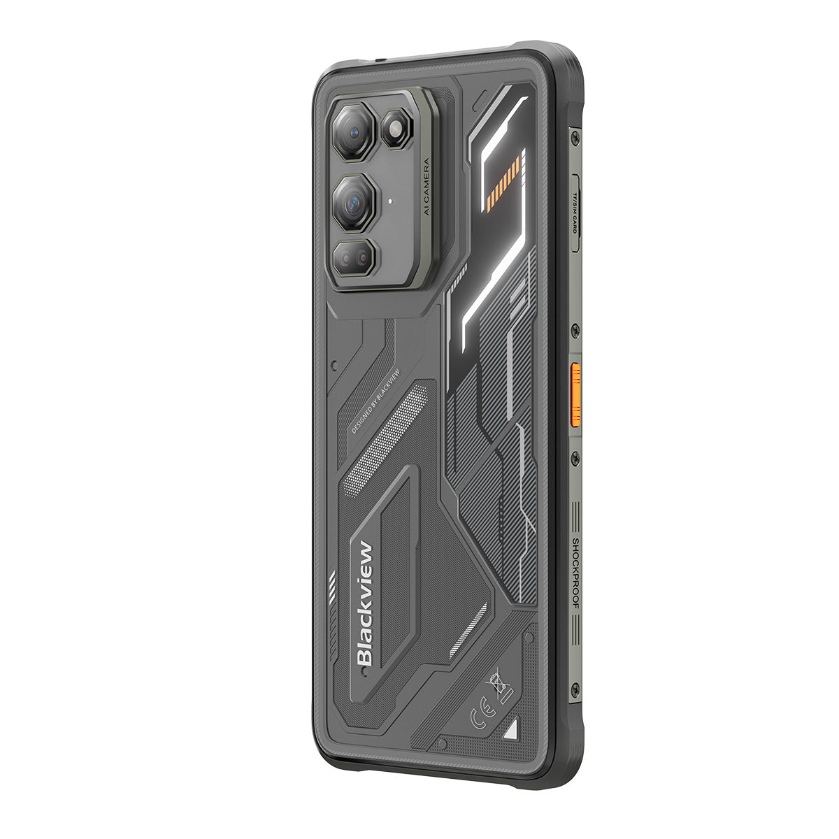 Blackview FORT 200 - Smartphone 4G Robuste avec Charge Sans Fil - Écran 6,78" Helio G100 - Batterie 5000mAh - Double Caméra Nocturne 108MP