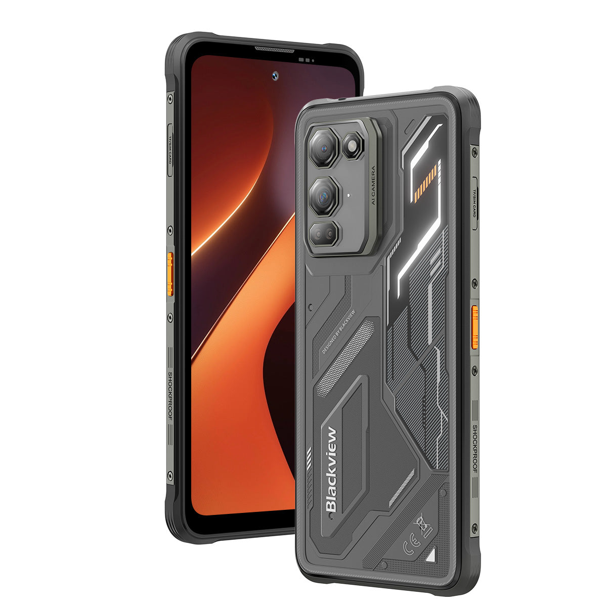 Blackview FORT 200 - Smartphone 4G Robuste avec Charge Sans Fil - Écran 6,78" Helio G100 - Batterie 5000mAh - Double Caméra Nocturne 108MP