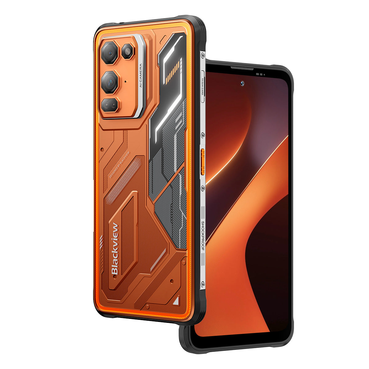 Blackview FORT 200 - Smartphone 4G Robuste avec Charge Sans Fil - Écran 6,78" Helio G100 - Batterie 5000mAh - Double Caméra Nocturne 108MP