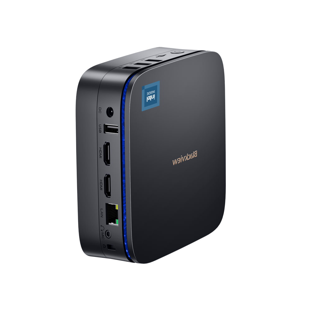 Blackview MP60 - Mini PC 0.852L, Intel® Processor N-series,512G/1TB SSD, Windows 11 Pro, Affichage UHD 4K à double écran, 2 ports HDMI