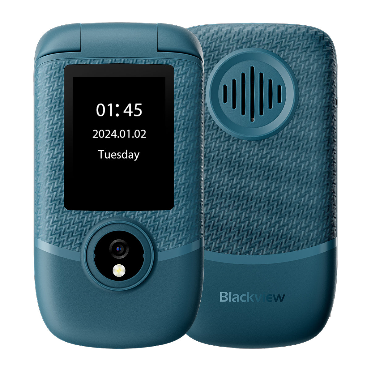 Blackview N2000 - Teléfono Móvil Unisoc T107 1500mAh Dual SIM 4G con Pantalla Abatible de 2.8" + 1.77"