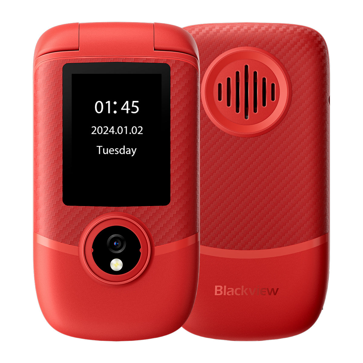 Blackview N2000 - Teléfono Móvil Unisoc T107 1500mAh Dual SIM 4G con Pantalla Abatible de 2.8" + 1.77"