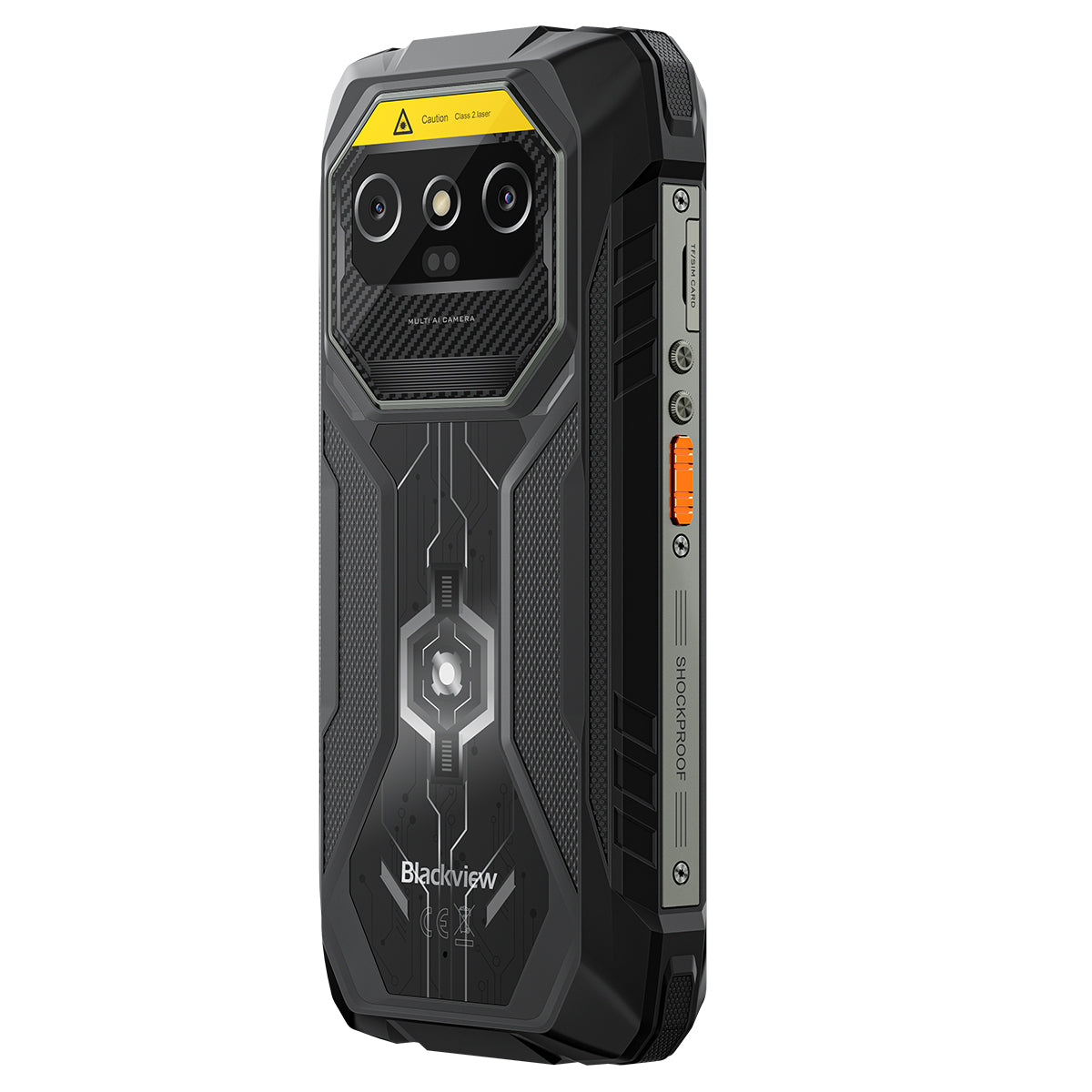 Blackview ROCK 1 Pro - Téléphone portable professionnel robuste avec lecteur de codes-barres 2D, connectivité 4G, écran de 6,56 pouces à 90 Hz, batterie de 15000 mAh et caméra de vision nocturne.