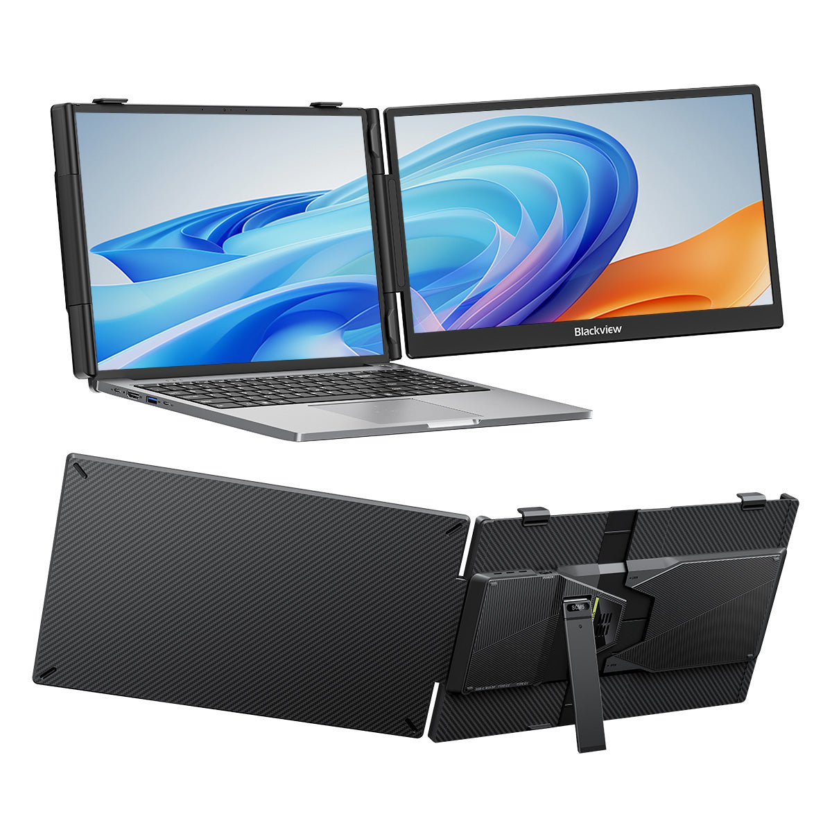 Blackview SCM5 - Écran Portable 14 Pouces pour PC - Extension d'Écran Bureautique avec Haut-parleurs