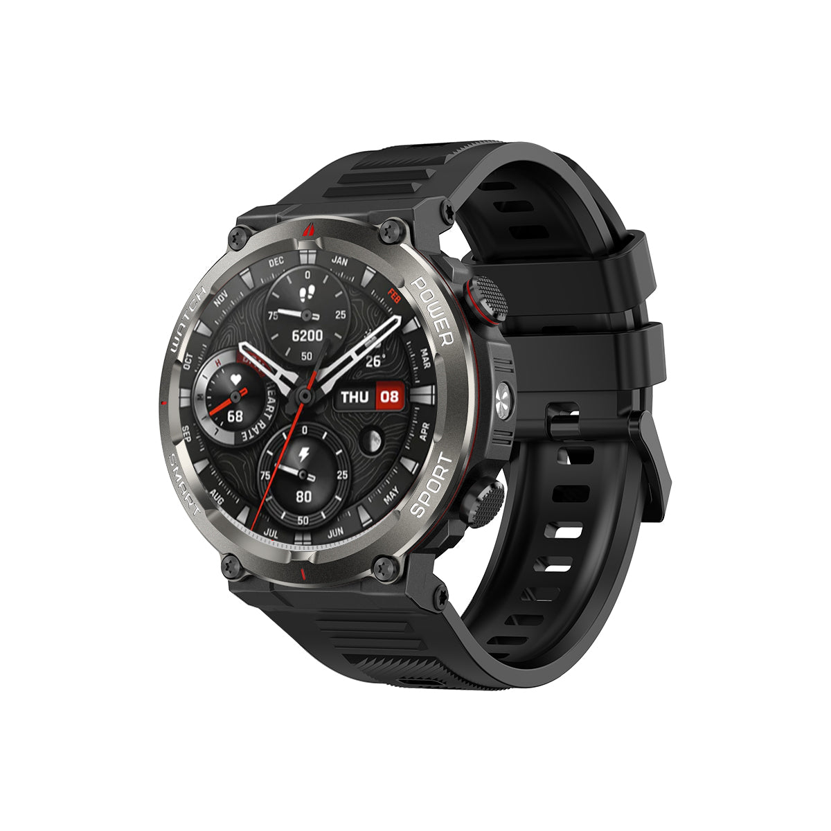 Blackview W50 Pro - Montre connectée robuste avec lampe torche LED étanche IP68 de 1,45"