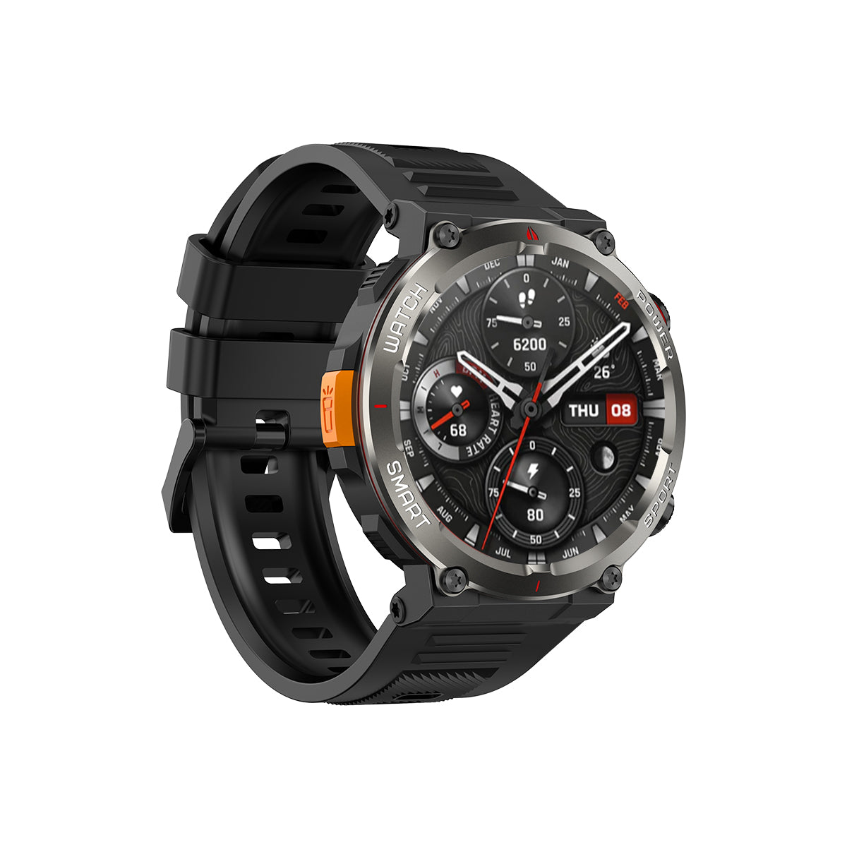 Blackview W50 Pro - Montre connectée robuste avec lampe torche LED étanche IP68 de 1,45"