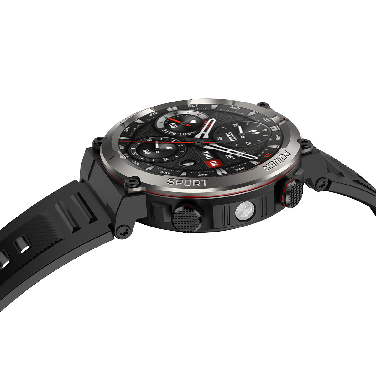Blackview W50 Pro - Montre connectée robuste avec lampe torche LED étanche IP68 de 1,45"