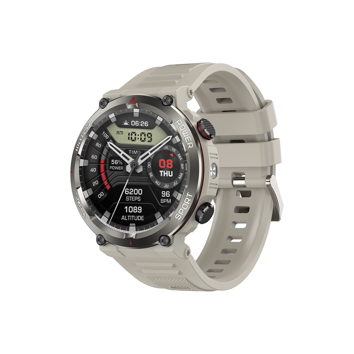 Blackview W50 Pro - Montre connectée robuste avec lampe torche LED étanche IP68 de 1,45"