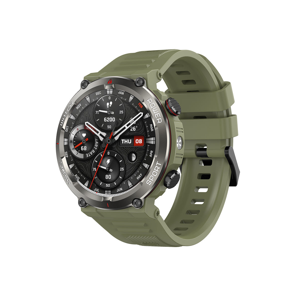 Blackview W50 Pro - Montre connectée robuste avec lampe torche LED étanche IP68 de 1,45"