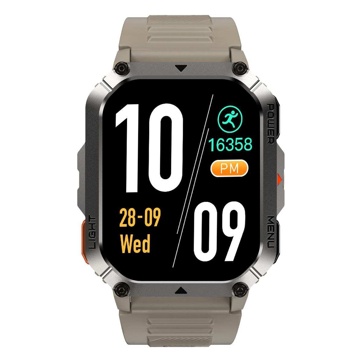Blackview W70 Pro - Montre connectée pour sports de plein air avec lampe torche LED intégrée de 2,01 pouces et batterie de 900 mAh