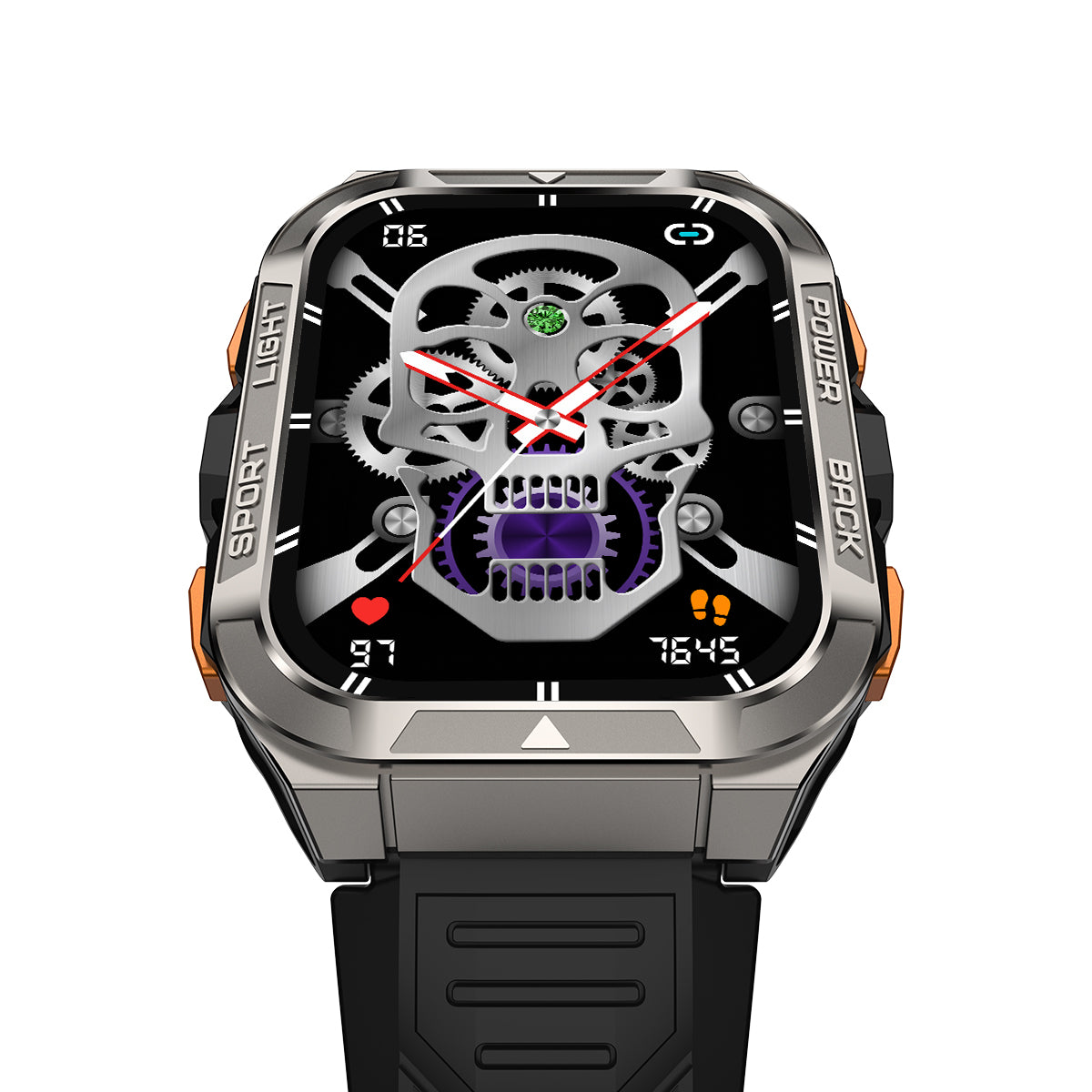 Blackview W80 Pro - Montre connectée GPS avec écran de 1,91 pouce, batterie de 900 mAh et lampe torche LED intégrée pour les sports de plein air