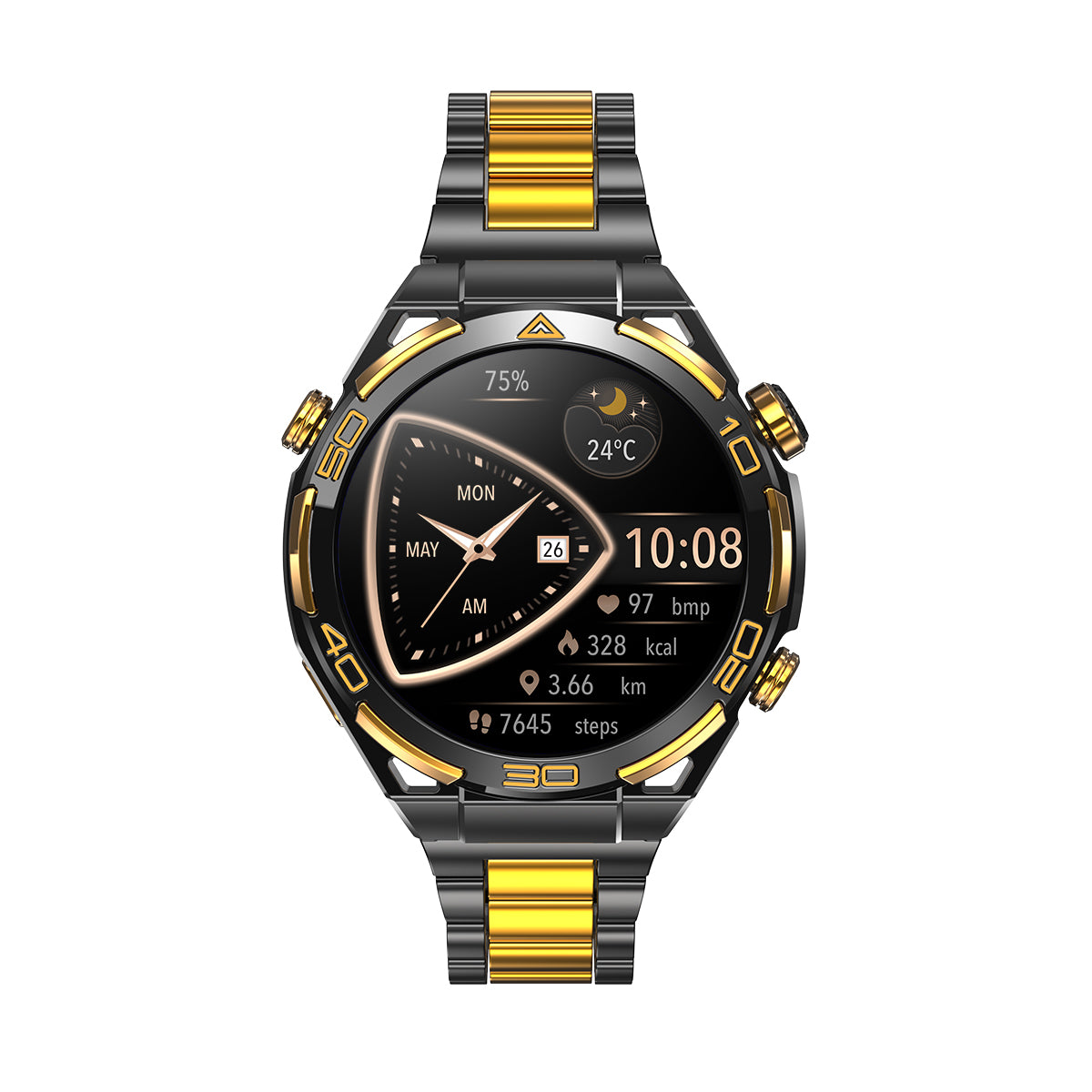 Blackview W90 Pro - Montre connectée GPS avec écran AMOLED de 1,43 pouce, lampe torche LED intégrée et idéale pour les sports de plein air.