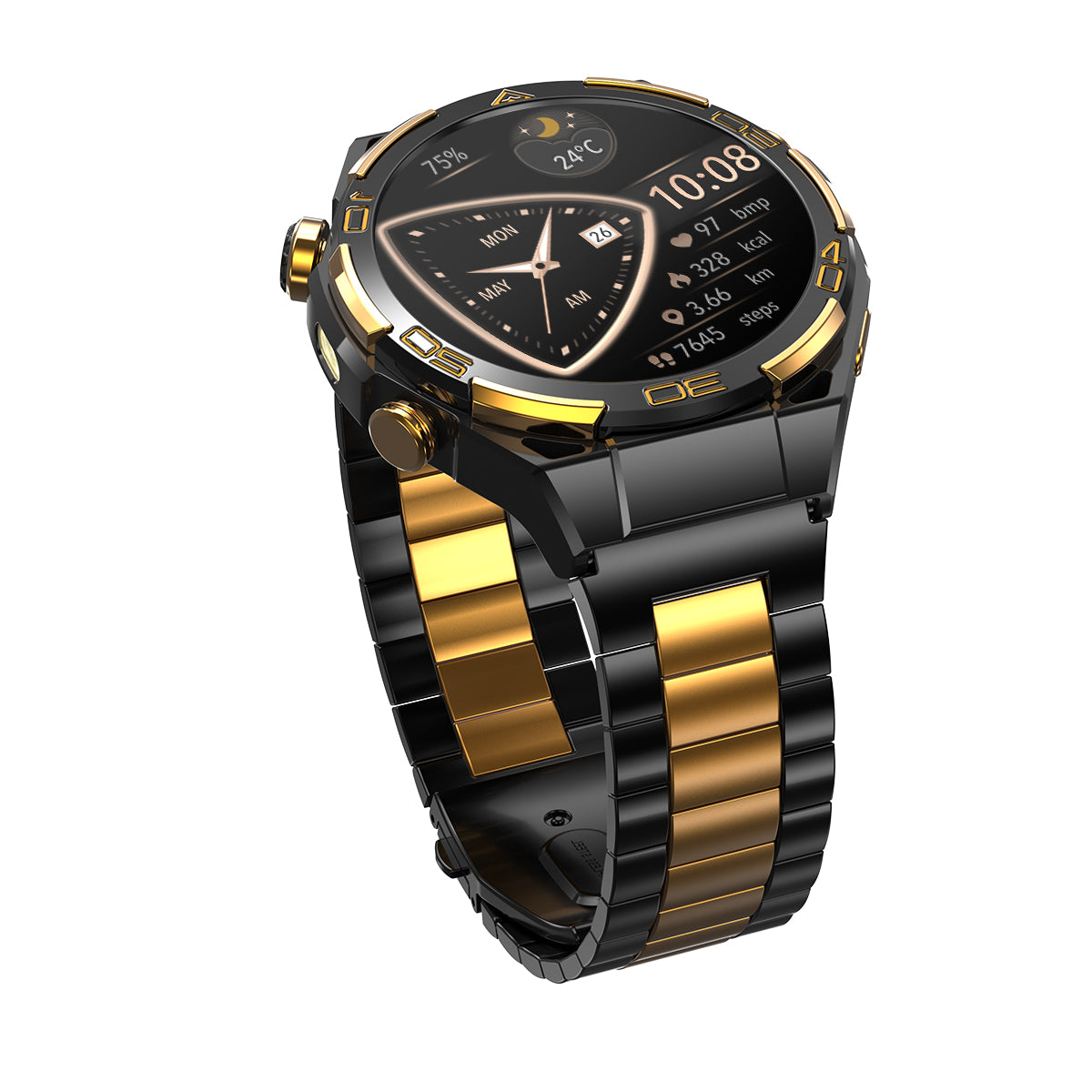 Blackview W90 Pro - Montre connectée GPS avec écran AMOLED de 1,43 pouce, lampe torche LED intégrée et idéale pour les sports de plein air.