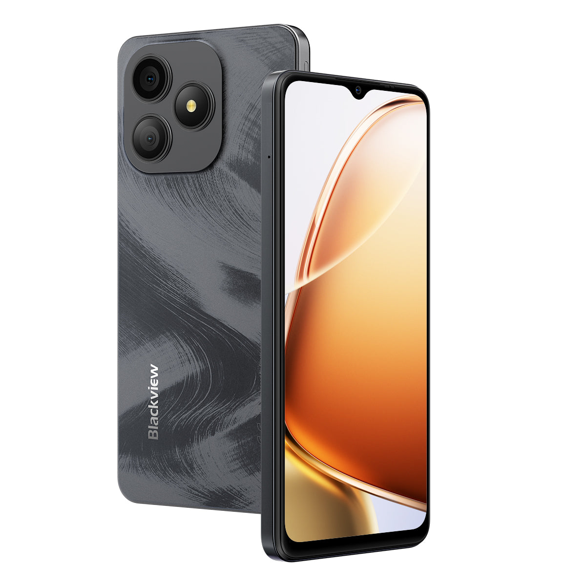 Blackview WAVE 9C - Smartphone 4G avec écran de 6,56 pouces, processeur octa-core Unisoc Tiger T603, batterie de 5000 mAh, appareil photo arrière de 13 MP et appareil photo avant de 8 MP.
