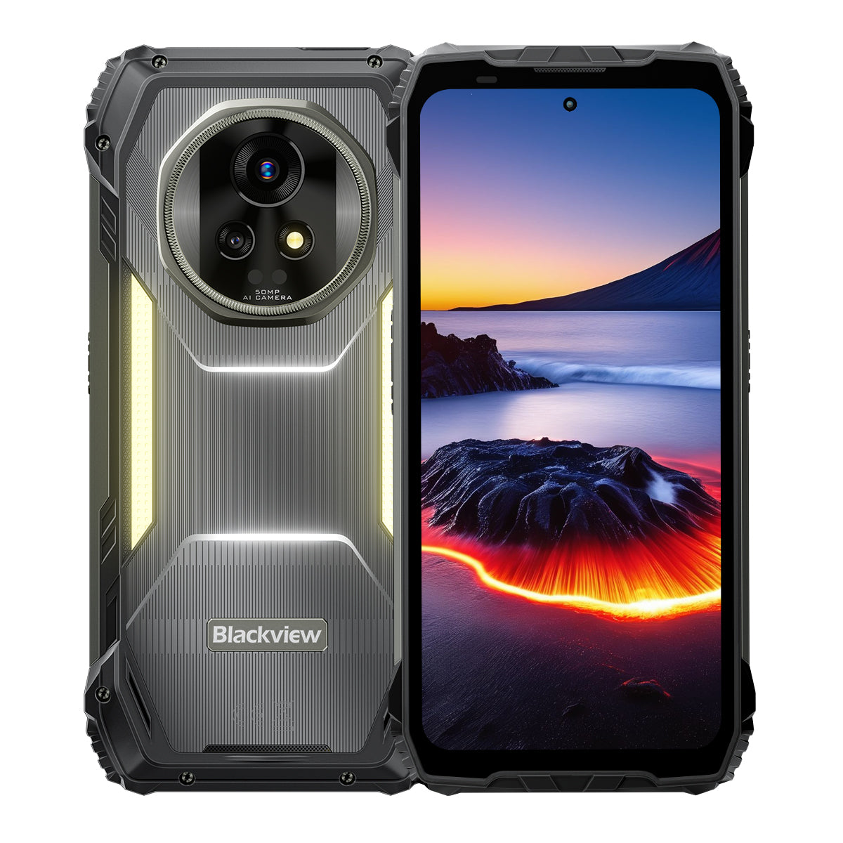 Blackview XPLORE 2 Projecteur Téléphone robuste 5G AI avec écran AMOLED 3,2K 6,73" Dimensity 8300 20000mAh et lampe de camping intégrée