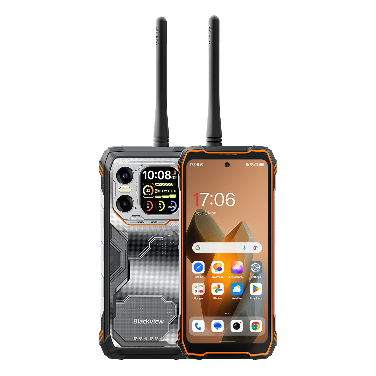 Blackview XPLORE 1 Walkie Talkie - Talkie-walkie 5G, téléphone portable robuste avec écran principal 6,78" 120 Hz et écran secondaire 2,01" et batterie 20 000 mAh