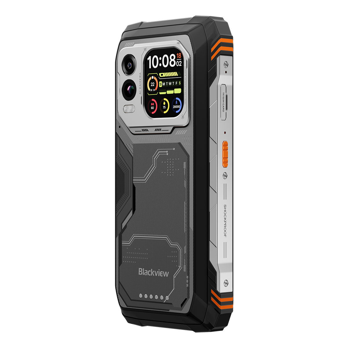 Blackview XPLORE 1 Pro - Téléphone robuste 5G avec imagerie thermique, écran principal de 6,78 pouces à 120 Hz, écran secondaire de 2,01 pouces, batterie de 20000 mAh et lampe de poche de 170 lumens.