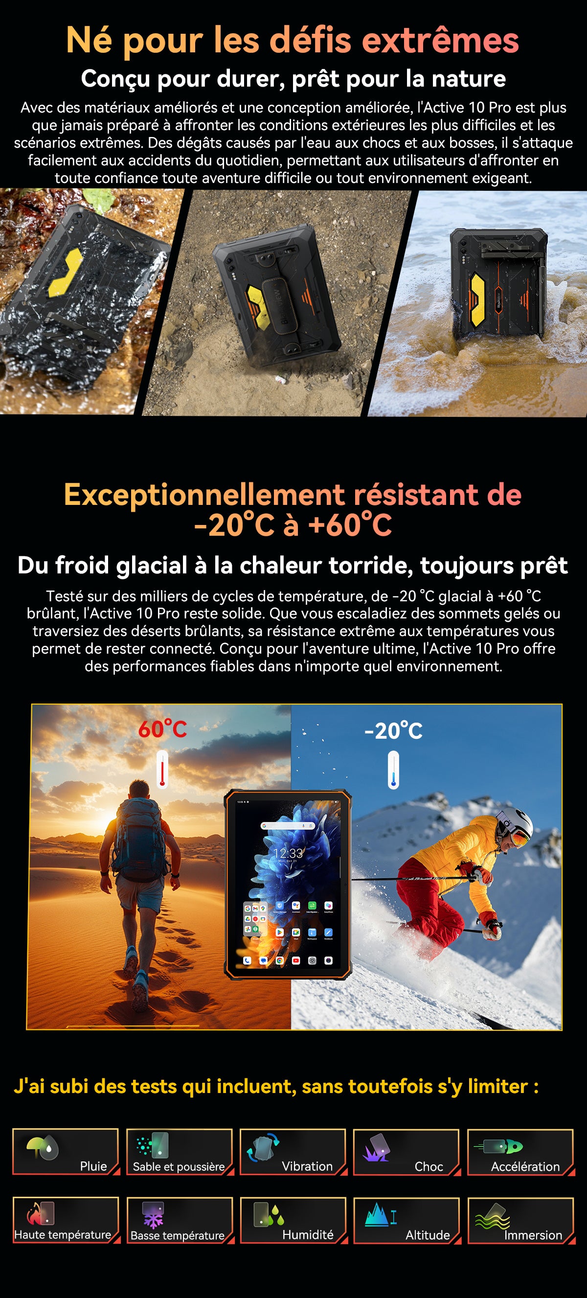 Tablette PC robuste Blackview Active 10 Pro 5G