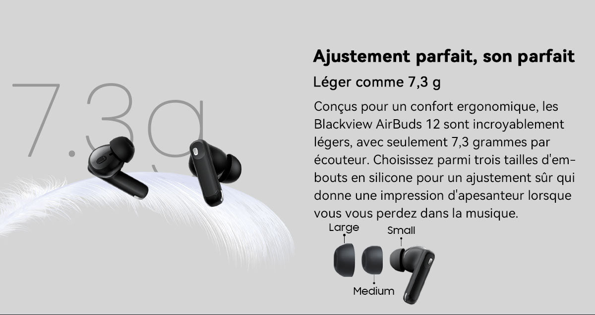 Écouteurs intra-auriculaires TWS Blackview AirBuds 12