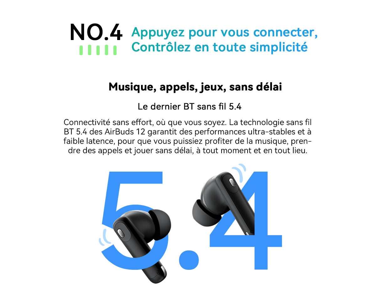 Écouteurs intra-auriculaires TWS Blackview AirBuds 12
