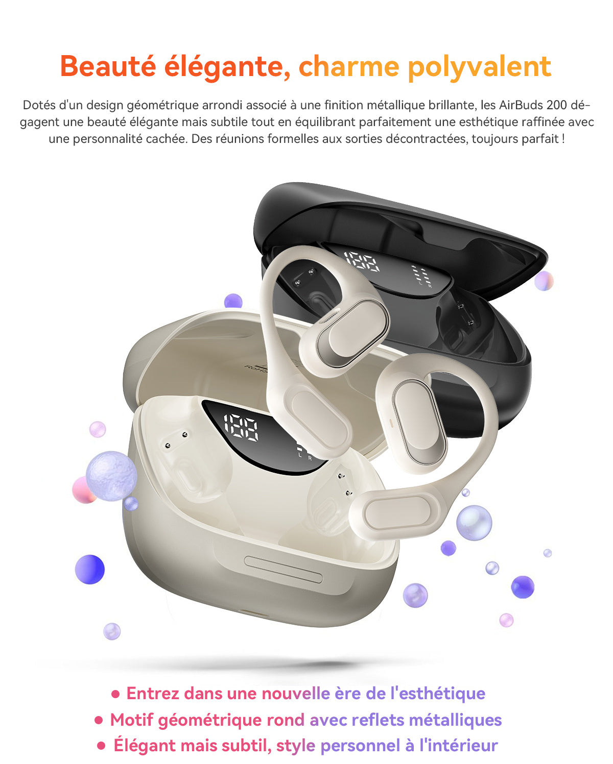 Blackview Airbuds 200 Étanches IP68 Écouteurs TWS à Oreille Ouverte
