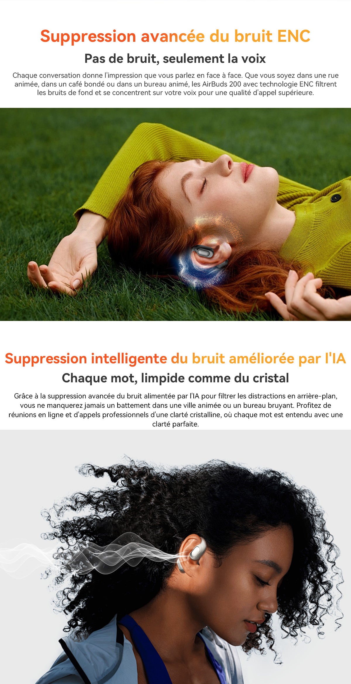 Blackview Airbuds 200 Étanches IP68 Écouteurs TWS à Oreille Ouverte