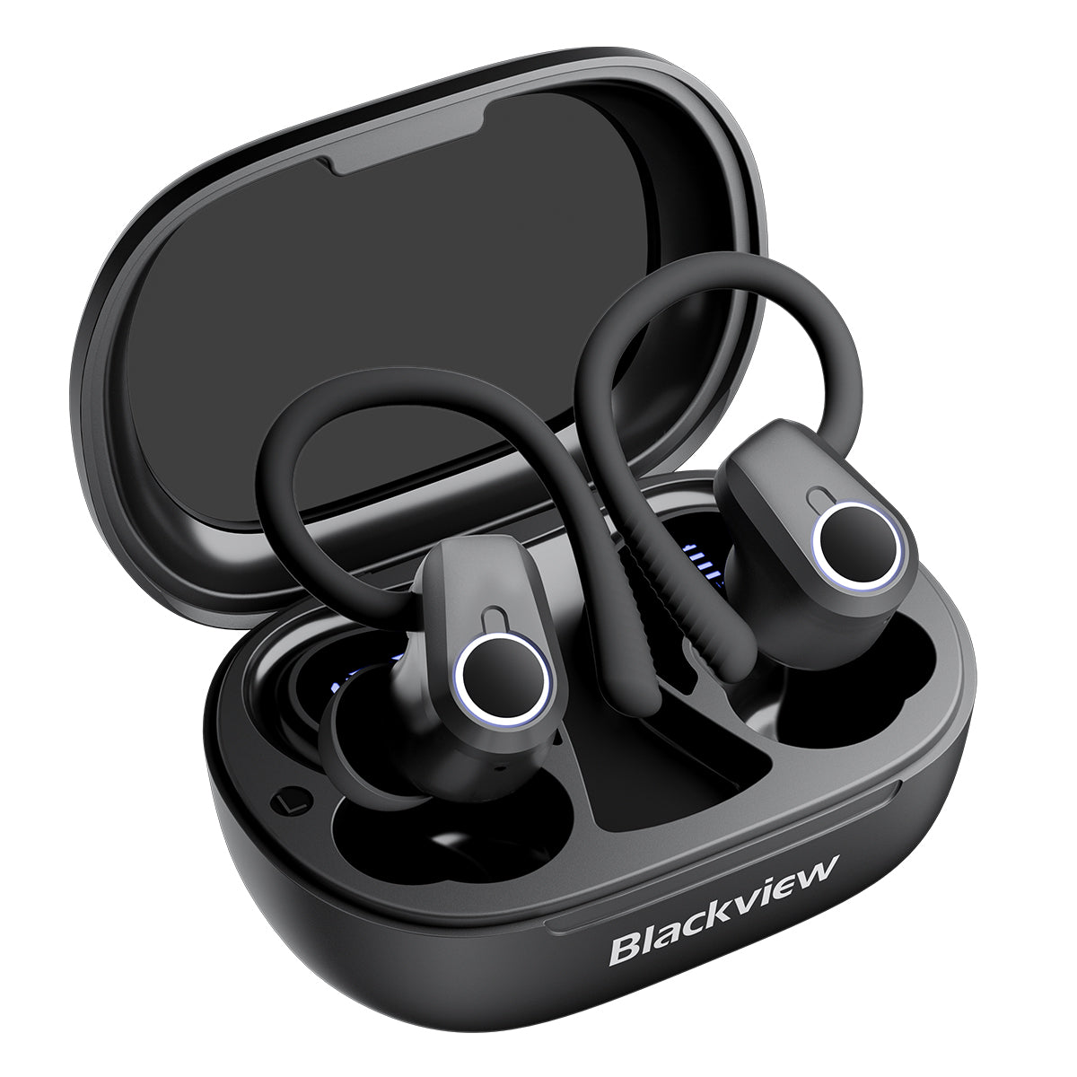 Blackview AirBuds 60 - Écouteurs TWS demi-auriculaires Bluetooth 5.3 étanches IPX4 avec crochets d'oreille