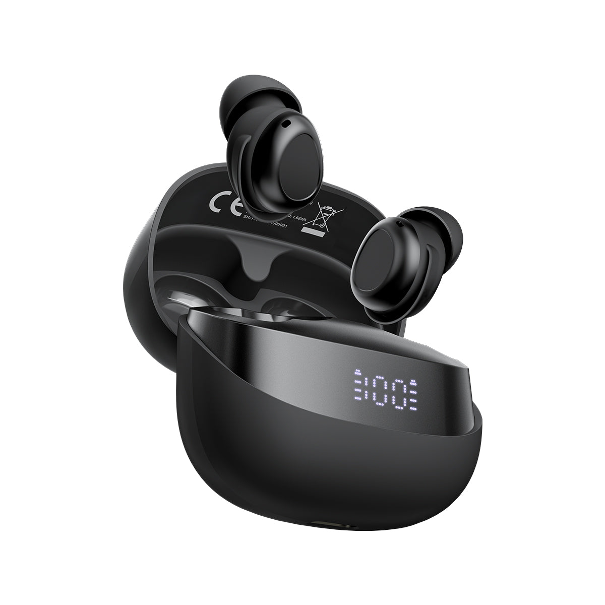 Blackview AirBuds 9 - Écouteurs intra-auriculaires TWS avec affichage LED intelligent, réduction du bruit PNC, mode veille