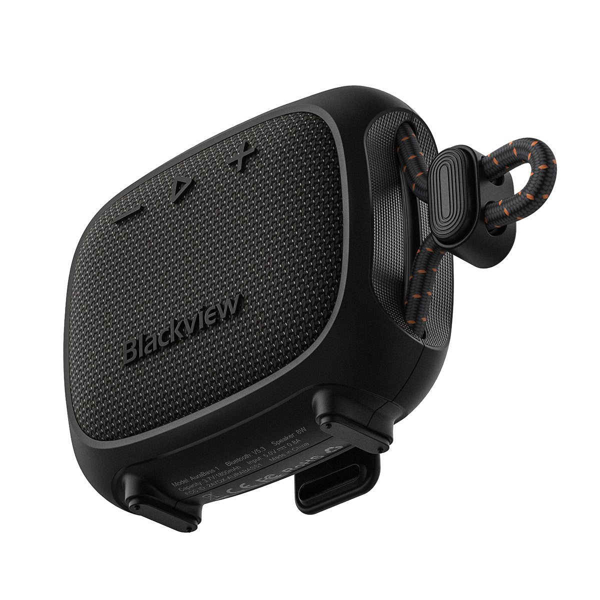 Blackview AuraBass 1 - Mini enceinte stéréo Bluetooth étanche IPX7 pour les activités de plein air.