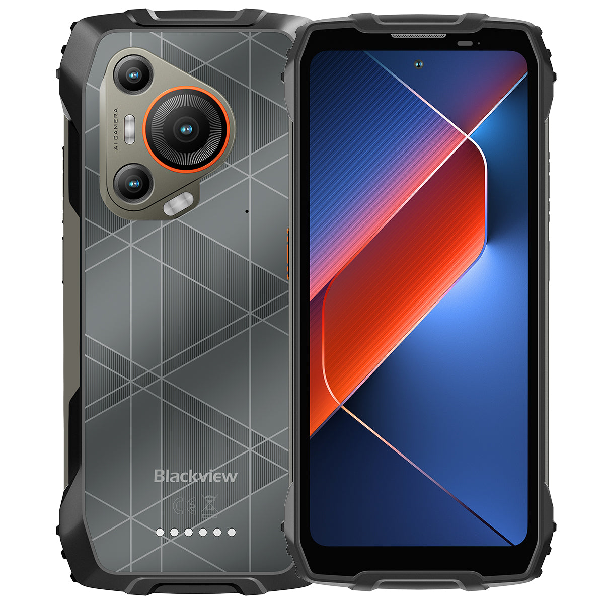 Blackview BL7000 - Smartphone robuste MediaTek Dimensity 6300 de 6,78 pouces, 8 Go + 256 Go, caméra à vision nocturne 50 Mpx + 20 Mpx, batterie 7 500 mAh, 5G, IA