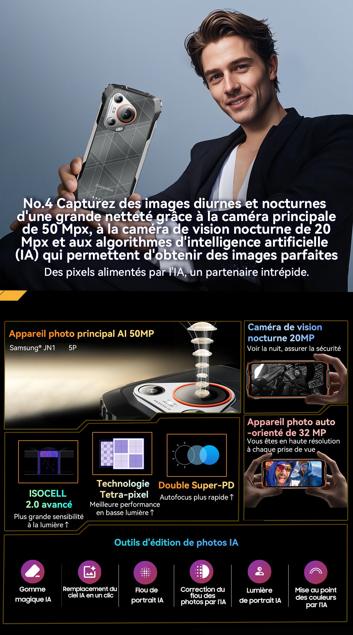 Téléphone portable renforcé Blackview BL7000 5G