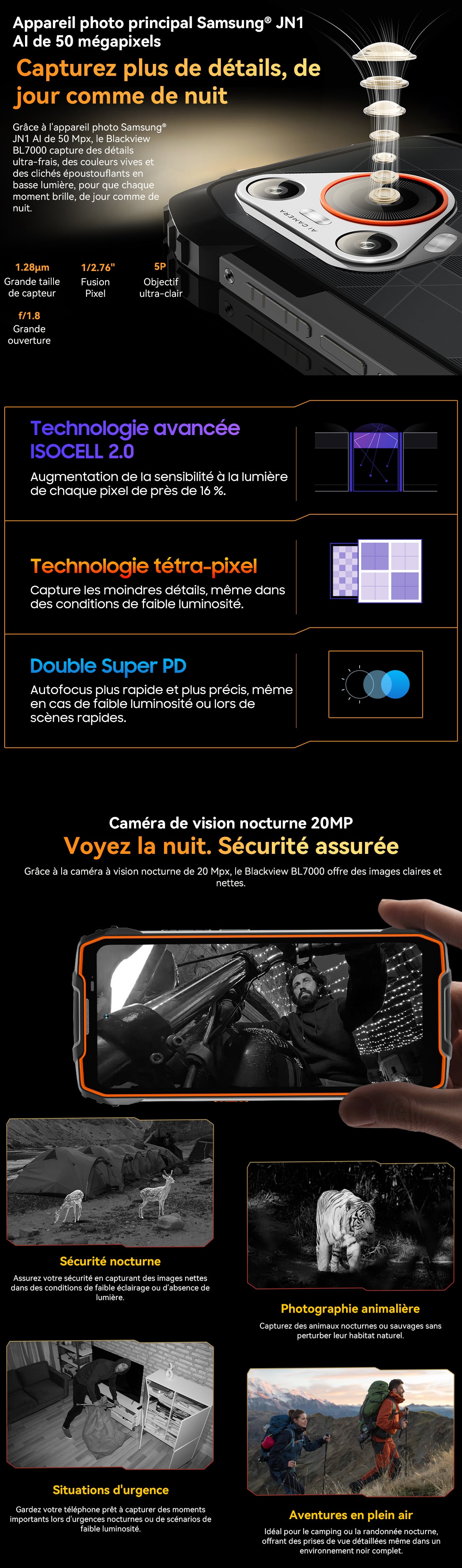Téléphone portable renforcé Blackview BL7000 5G