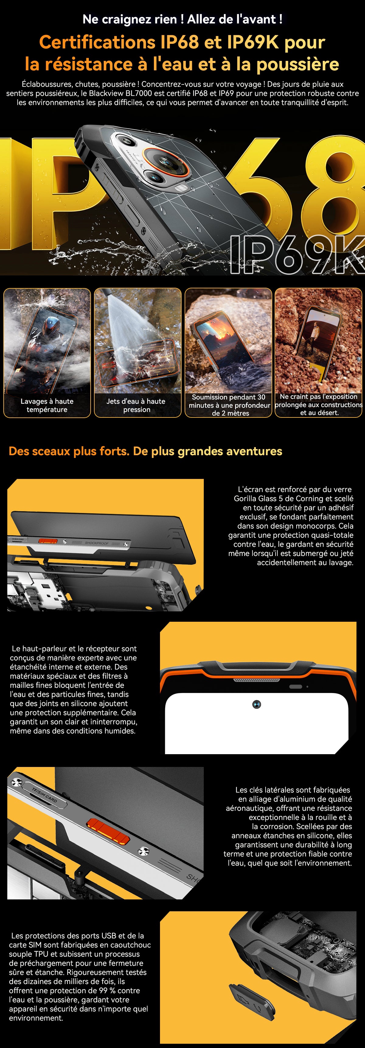 Téléphone portable renforcé Blackview BL7000 5G