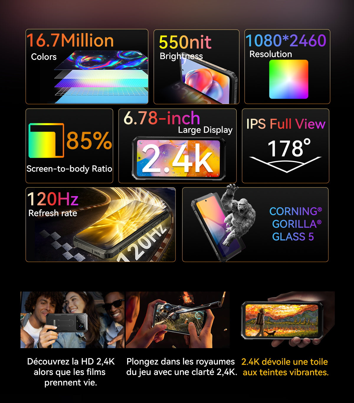 Téléphone robuste Blackview BL8000 5G