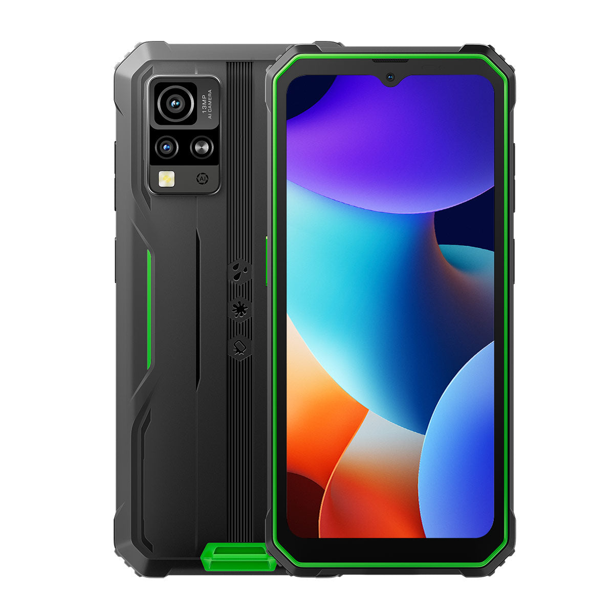 Blackview BV4800 Pro - Téléphone portable robuste Unisoc T606 Octa-core 4+128 Go 5180 mAh 4G de 6,56 pouces