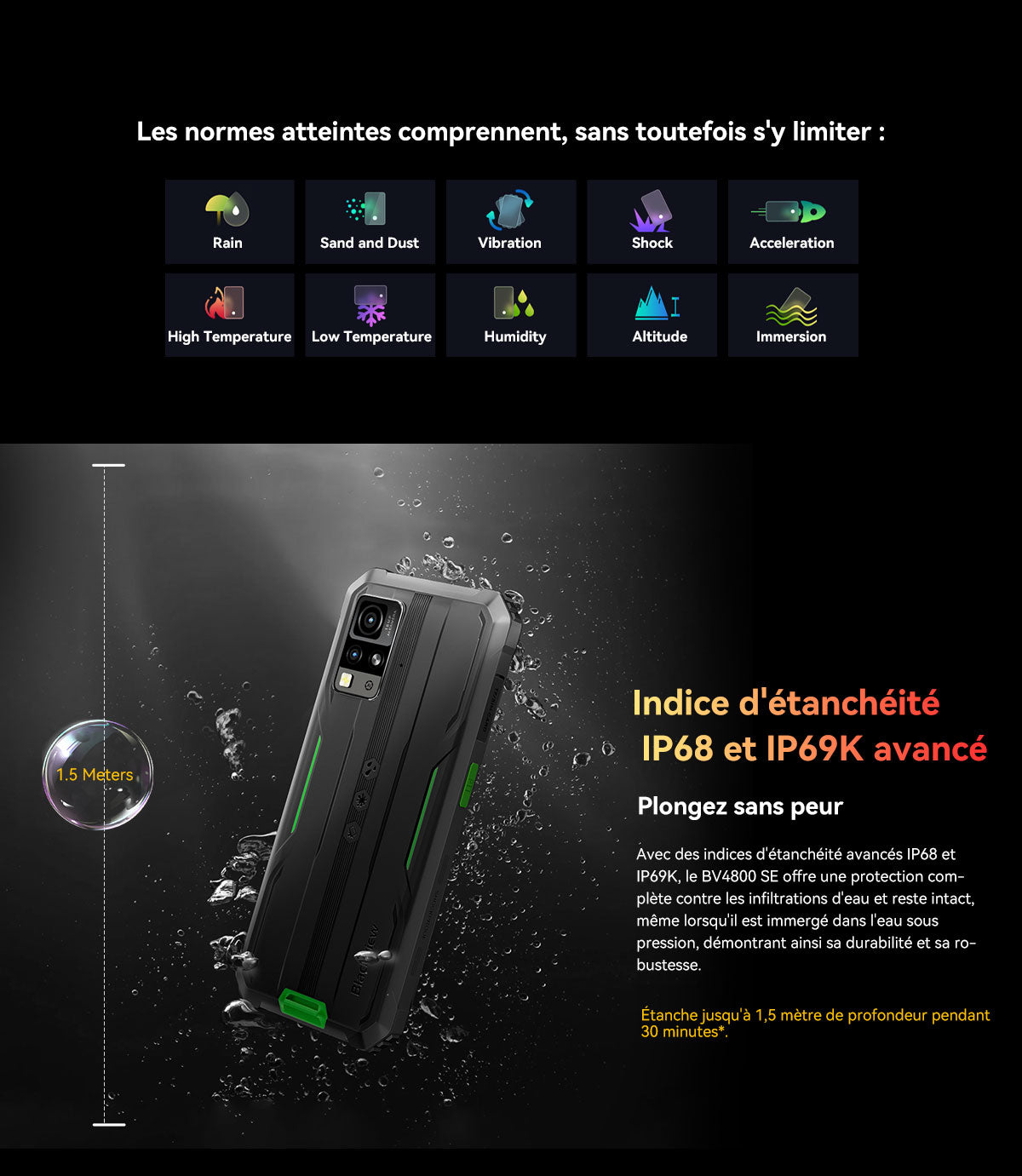 Blackview BV4800 SE Téléphone Rugged 4G