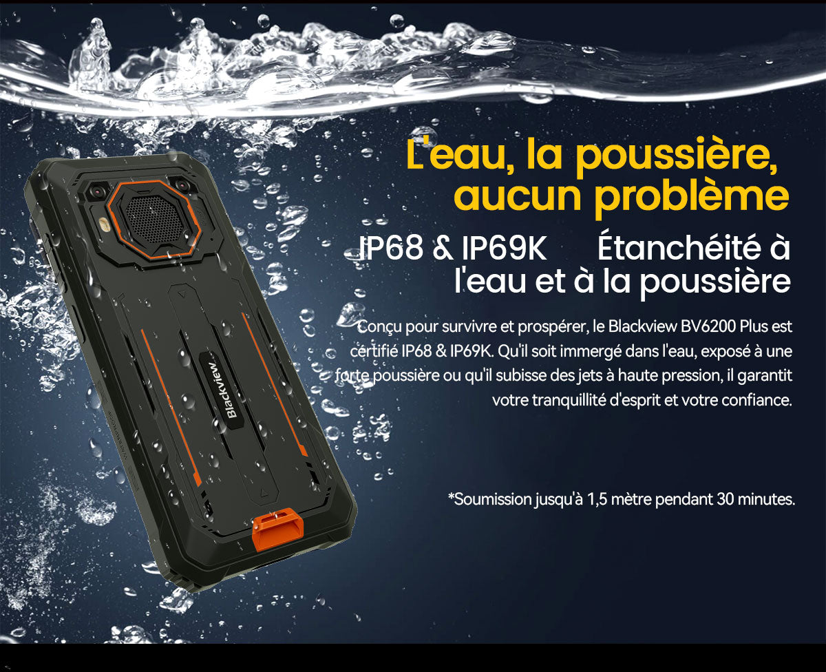 Téléphone portable renforcé Blackview BV6200 Plus 4G