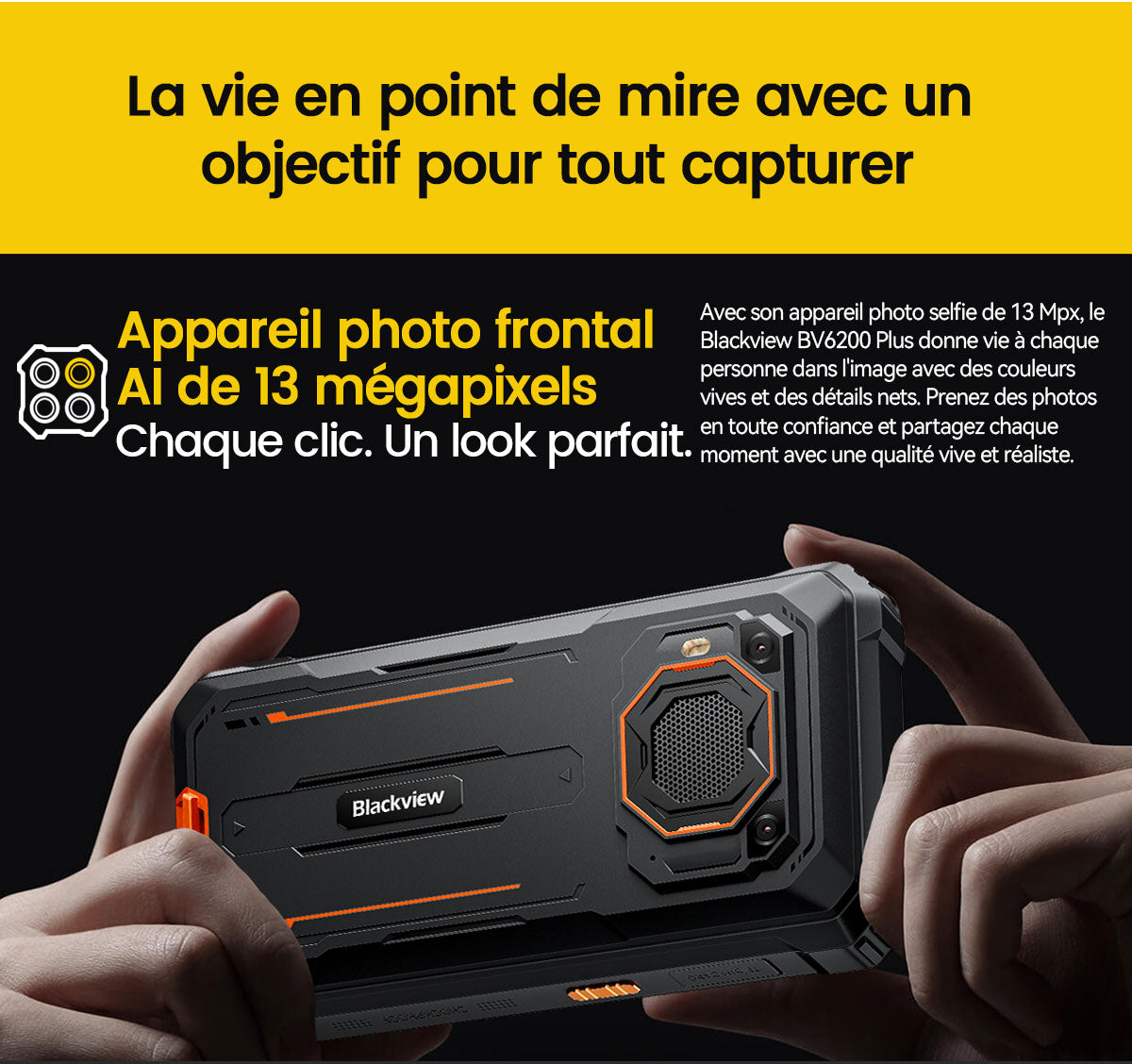 Téléphone portable renforcé Blackview BV6200 Plus 4G