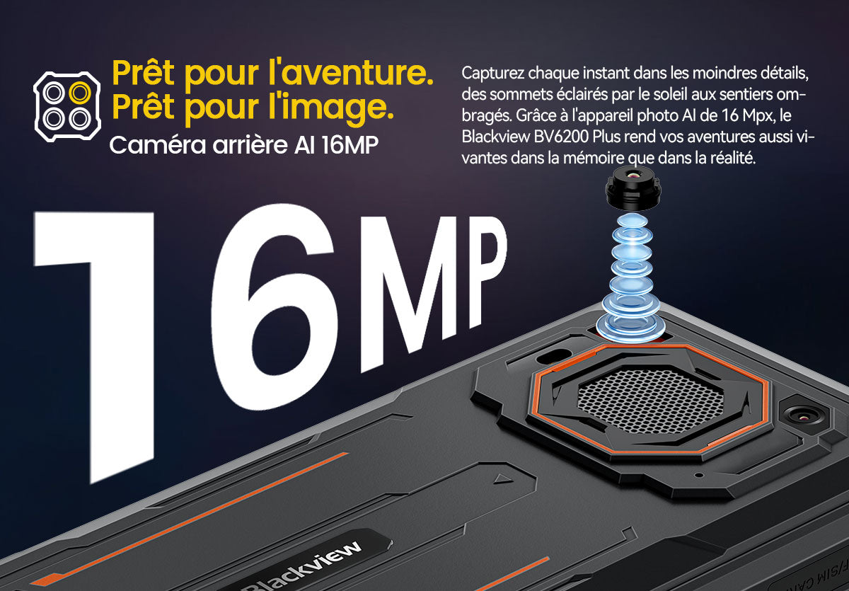 Téléphone portable renforcé Blackview BV6200 Plus 4G