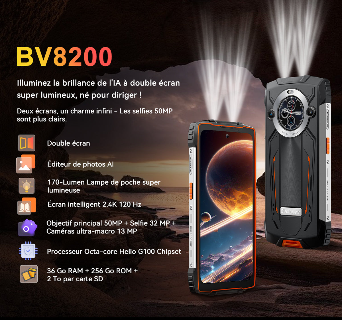 Téléphone portable renforcé Blackview BV8200 4G