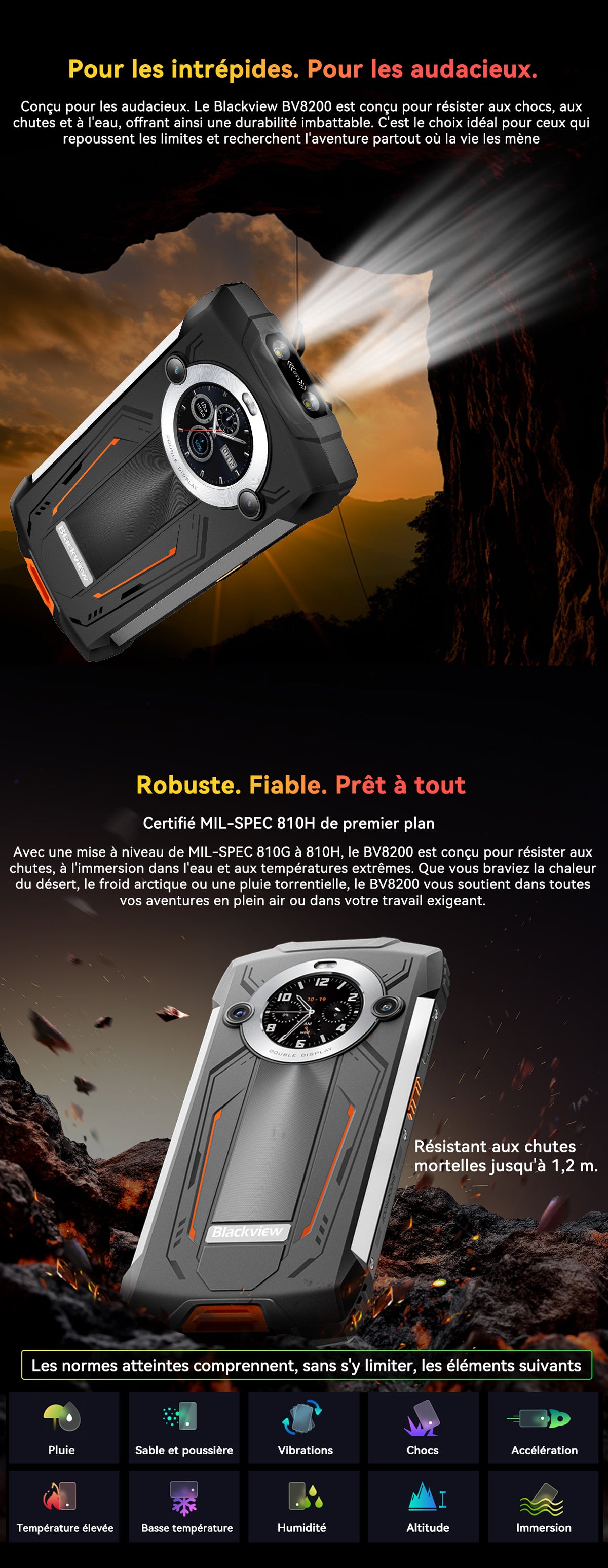 Téléphone portable renforcé Blackview BV8200 4G